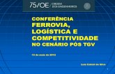 CONFERÊNCIA FERROVIA, LOGÍSTICA E COMPETITIVIDADE · Luís Cabral da Silva 2 FERROVIA, LOGÍSTICA E COMPETITIVIDADE NO CENÁRIO PÓS TGV 1 – A energia de que necessitamos (mas