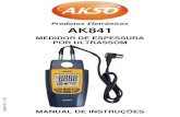 AK841 - realtools.com.br · CUIDADOS COM O AK841 Os conectores da sonda de ultrassom são do tipo engate rápido. JAMAIS torça ou gire-os para conectar ou removê-los. Ver item 4
