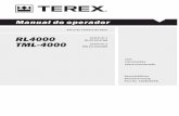 RL4000 TML-4000manuals.gogenielift.com/Operators/Portuguese Brazilian...Manual do operador Segunda edição • Segunda impressão 2 RL4000 • TML-4000 Núm. de peça: T108020PB Uso