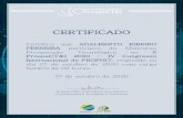 CERTIFICADO...CERTIFICADO Certifico que ADEMILTON GRASSIANE DOS SANTOS participou do Minicurso Prospecção Tecnológica no X ProspeCT&I 2020 – IV Congresso Internacional do …