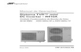 Sistema TVR™ mini DC Inverter – R410A · Março 2009 VRF-SVU03A-PB Manual de Operações Sistema TVR™ mini DC Inverter – R410A Unidade Condensadora de Bomba de Calor 36-55