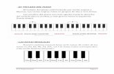 EL TECLADO DEL PIANO · EL TECLADO DEL PIANO El teclado del piano está formado por teclas negras y blancas. Las teclas negras están en grupos de dos y tres teclas. Los sonidos del