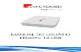 Manual ErgoPC13 USB - Micromed Antecipando Tecnologias · necessárias no manual ou no produto sem qualquer aviso prévio. Razão Social: MICROMED Biotecnologia Ltda Nome Fantasia: