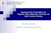 Agrupamento Automático de Páginas Web utilizando Técnicas dericardo/ficheiros/MasterThesis_RCampos... · 2013. 6. 15. · Agrupamento Automático de Páginas Web utilizando Técnicas