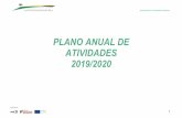 PLANO ANUAL DE ATIVIDADES · PLANO ANUAL DE ATIVIDADES 2019/2020 4 interação permanente com o meio, com os agentes socioeconómicos da região, através da dinamização de parcerias