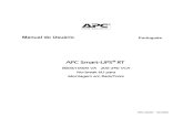APC Smart-UPS RTapcloja.com.br/config/pdfs/produtos/0040320105597.pdf · somente para cabeamento de entrada 10 mm2 #8 AWG SURT10000XLJ, SURT10000XLT, SURT10000XLTW Entrada e saída