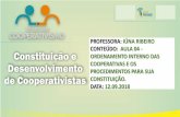 PROFESSORA: IÚNA RIBEIRO CONTEÚDO: AULA 04 - … · 12. Turismo e lazer –reúnem cooperativas que prestam serviços turísticos, artísticos, de entretenimento, de esportes e