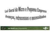 Lei Geral da Micro e Pequena Empresaintranet.df.sebrae.com.br/download/workshop_latino/Tema 4 - 6a - Se… · Lei Geralda Micro e Pequena Empresa Mobilizaçıes Imprensa ﬁAs micro