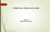 Sistemas Operacionais · 2014. 2. 9. · Sistemas Operacionais Aula 2 Estrutura de SO. Aula 3 –Estrutura de SO 2 Sumário System Calls Interrupções e exceções ... “Só por