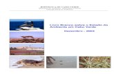 Livro Branco sobre o Estado do Ambiente em Cabo Verde ......Quadro 6.9 Valores máximos, mínimos e médio da temperatura da água do mar Quadro 7.1 Funções ambientais dos recursos