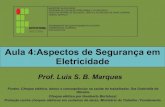 Aula 4:Aspectos de Segurança em Eletricidadeluisbm/seguranca/aula04.pdf · 2019. 3. 11. · Aula 4:Aspectos de Segurança em Eletricidade Prof. Luis S. B. Marques MINISTÉRIO DA
