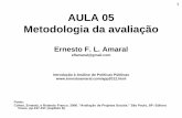 1 AULA 05 Metodologia da avaliação - Ernesto Amaralernestoamaral.com/docs/app-122/Aula05.pdfdados. –O mais seguro é que em pesquisas que possuam mais de uma unidade de análise,
