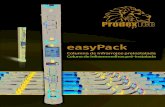 easyPack · Cada referência de easyPack inclui um corpo central de aluminio, perﬁl/is de policarbonato, tampa, base, assim como tamper anti-sabotagem e tantos aquecedores como