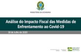 Análise do Impacto Fiscal das Medidas de Enfrentamento ao ......2020/07/30  · Fonte: Estimativas FAZENDA; STN; SOF; RFB. Os valores são estimativas e estão sujeitos a revisão