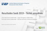 Resultados Saeb 2019 –Testes amostraisdownload.inep.gov.br/educacao_basica/saeb/2020/document... · 2020. 11. 4. · Distribuição dos estudantes nos níveis de proficiência em