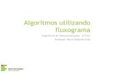 Algoritmos utilizando fluxograma · Fluxogramas Um fluxograma é uma linguagem semi-gráfica que pode ser utilizada para descrição de algoritmos. Existem diferentes padrões, aqui