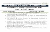 CARGO: PROFESSOR DE MATEMÁTICA - crescerconcursoscrescerconcursos.com.br/files/2019/06/24/ampliada...2019/06/24  · V. As formas verbais “Veja” (L.33), e “Seja”, (L.63),