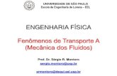 ENGENHARIA FÍSICA Fenômenos de Transporte A (Mecânica dos …sistemas.eel.usp.br/docentes/arquivos/5022779/LOM3212... · 2019. 11. 5. · Fenômenos de Transporte A (Mecânica