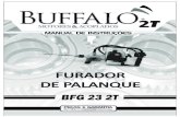 BFG 23 2T - Buffalo...Este produto segue em conformidade com as normas NBR 06396 e NR12. 3 Indicador de Componentes Simbologia dos Adesivos Furador de Palanque BFG 2T 1. Manual do