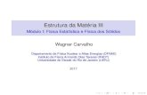 Estrutura da Matéria III - ::: DFNAEdfnae.fis.uerj.br/twiki/pub/DFNAE/EstruturaDaMateriaIII/Slides2017... · Módulo I: Física Estatística e Física dos Sólidos Wagner Carvalho