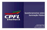 Consultor Jurídico CPFL · 2016. 1. 24. · As tarifas aplicáveis aos fornecimentos de energia elétrica para iluminação pública serão ... de utilização e na carga instalada,