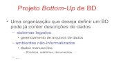 Projeto Bottom-Up de BDronaldo/ine5623/5-ProjBU.pdf · Projeto Bottom-Up de BD • Uma organização que deseja definir um BD pode já conter descrições de dados – sistemas legados