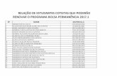 IFPE Instituto Federal de Pernambuco - RELAÇÃO DE ......74 ÉLEN MONTEIRO SILVA SANTOS 20162R31-RC0307 75 ELIAS FERNANDES DE ALBUQUERQUE 20161C31RC0516 76 ELIZABETH CRISTINA NUNES