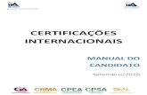 CERTIFICAÇÕES INTERNACIONAIS - IIA Brasil · 2020. 7. 9. · da habilitação. No entanto, devem atender a todos os requisitos de elegibilidade e apresentar estas documentações