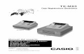 Caja Registradora Electrónica - CASIOTE-M80 Caja Registradora Electrónica Eu UK Di ¡El INICIO es RÁPIDO y FÁCIL! ¡Simple de usar! 15 departamentos Cálculos de impuestos automáticos