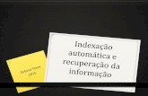 Proposta do seminário...0 ARAUJO, JÚNIOR, R.H.de. Precisão no processo de busca e recuperação da informação. Brasília : Thesaurus, 2007 0 FUJITA, M.S.L. Sistema de indexação