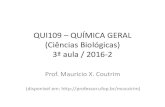 QUI109 – QUÍMICA GERAL (Ciências Biológicas)professor.ufop.br/sites/default/files/mcoutrim/files/3a... · 2016. 10. 3. · A solução de problemas envolvendo estequiometria