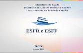 ESFR e ESFF189.28.128.100/dab/docs/portaldab/documentos/...ACS - 1.579 94,42% eCR - 1 CEO - 2 ESB – 131 55,34 % LRPD - 2 79 municípios ESFR - 11 Atenção básica para populações