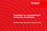 Desafios ao crescimento inclusivo brasileiro 4...Taxa de crescimento médio da renda domiciliar per capita por decimos da distribuição: Brasil, Total, 2001 a 2013 Média 0,0 1,0