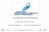 COLETÂ NEA - Paraná · 2018. 6. 25. · governo do paranÁ / secretaria de estado do esporte e do turismo federaÇÃo paranaense de desportos universitÁrios 57º jogos universitÁrios