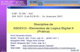 Disciplina de SSC0113 - Elementos de Lógica Digital II (Prática)wiki.icmc.usp.br/images/3/36/SSC0113-Aula05.pdfDisciplina de SSC0113 - Elementos de Lógica Digital II (Prática)