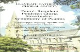 LLANDAFF CATHED CHORAL SOCIETY Fauré: Requiem Poulenc: Gloria … · 2020. 6. 19. · Poulenc: Gloria Stravinsky: S mphony of Psalms Conductors: Dominic Neville and Alexander Thacker