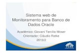 Sistema web de Monitoramento para Banco de Dados Oracledsc.inf.furb.br/arquivos/tccs/apresentacoes/2013_2... · 2015. 8. 18. · Objetivos Desenvolver um sistema para auxiliar no