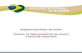 PESQUISA NACIONAL DE SAÚDE MANUAL DE PROCEDIMENTOS DE COLETA E ENVIO DE …svs.aids.gov.br/.../manual-de-coleta-laboratorial.pdf · 2017. 9. 19. · Manual de Procedimentos de Coleta
