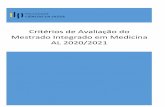 Critérios de Avaliação do Mestrado Integrado em Medicina AL …intranet.fcsaude.ubi.pt/moodle/pluginfile.php/879... · 2020. 10. 2. · Critérios de Avaliação MIM 2020-2021