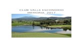 Valle Escondido - Inmobiliaria y Club de Golf · Web viewMEMORIA 2017 CONSTITUCION Y OBJETO DE LA SOCIEDAD Club de Golf Valle Escondido es una corporación de derecho privado sin