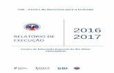 2016 RELATÓRIO DE 2017 EXECUÇÃO - CEEONINHOceeoninho.pt/wp-content/uploads/2015/11/RelatExecucao... · 2018. 1. 5. · 1 enquadramento O presente relatório de execução do Centro