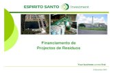 Financiamento de Projectos de Resíduos · 2020. 10. 14. · 4 Banco de Project Finance de Primeira Linhagem > O ESI é líder de mercado em Portugal e um dos bancos europeus mais