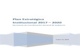 Plan Estratégico Institucional 2017 – 2020 -SCGG...ONADICI: Oficina Nacional de Desarrollo Integral del Control Interno. 7 Plan Estratégico Institucional 2017 – 2020 Secretaría