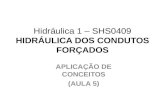 Hidráulica 1 – SHS0409...Lista 2 (Exercício 1) Livro (Ex. 1.1; 2.36 e 2.19) SHS 409- Hidráulica de Condutos Forçados CONTEÚDO AULA 5 Aplicação Exercício (Lista 2 – Ex.