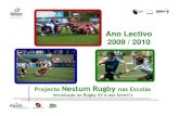 Ano Lectivo 2009 / 2010 - UBI · 2017. 3. 6. · 2009 / 2010. De acordo com a lenda da criação do rugby, a modalidade teve início por William Webb Ellis , um jovem estudante, que