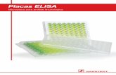 Placas ELISAPlacas ELISA Material, certificação e identificação Considerando as múltiplas análises possíveis, a Sarstedt recomenda testar ambas as superfícies ELISA antes de