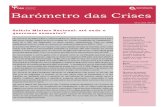 Barómetro das Crises - Universidade de Coimbra...substancialmente este cenário. Do 2º trimestre de 2014 até o 2º trimestre de 2015, desceu mais dois pontos percentuais (52,4%).