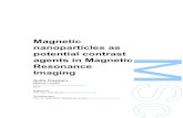 Magnetic nanoparticles as potential contrast agents in ......Magnetic nanoparticles as potential contrast agents in Magnetic Resonance Imaging Sofia Caspani Medical Physics Department