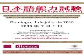 folleto noken 2018 - Idiomas Complutense...JLPT — JAPANESE LANGUAGE PROFICIENCY TEST . 2 ... el ejercicio de comprensión oral. Si suenan o vibran durante la realización del examen
