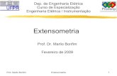 Aquisição rápida de sinais no tempo - UFPR · 2009. 2. 20. · Prof. Marlio Bonfim Extensometria 3 1.Introdução 2.Extensômetros 3.Tipos de Extensômetros 4.Ponte de Wheatstone